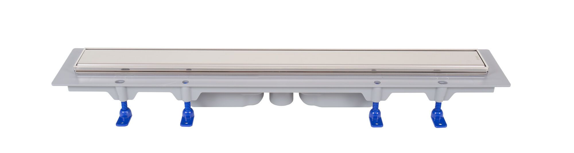 Kanaleta za tuš, okvir iz nerjavnega jekla, rešetka STANDARD/CUSTOM 650 mm, vertikalni odtok