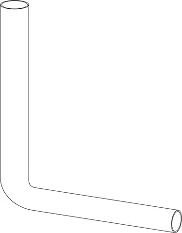 Splakovalno koleno 390 x 350 mm, belo