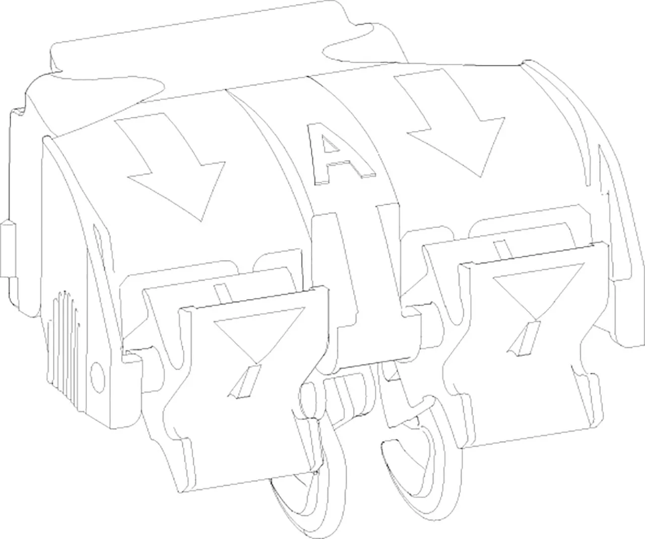 Objemka s krmilnimi kavlji, mehanska, splakovalnik 6052