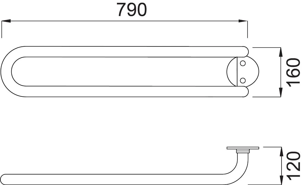 VARIOTRONIC oporni ročaji, črni