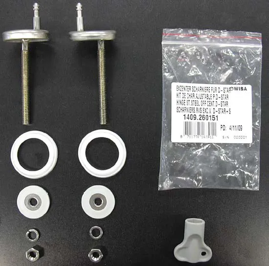 Ekscentrični tečaji iz nerjavne kovine za WC desko D-STAR