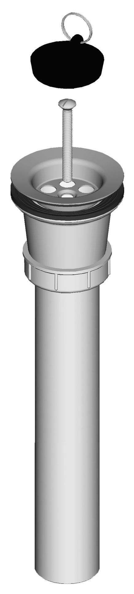 Izlivni ventil za tuš kad, rešetka Ø 70 mm, navpična odtočna cev