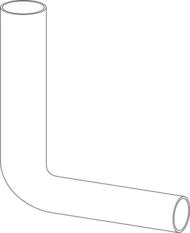 Splakovalno koleno 230 x 210 mm, belo