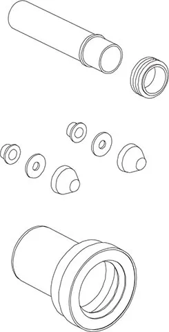 Standardni WC priključni komplet, 230 mm