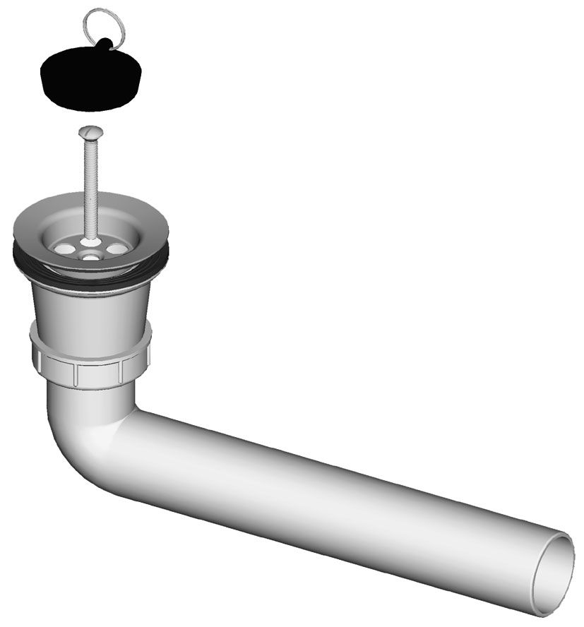 Izlivni ventil za tuš kad, rešetka Ø 70 mm, odtočna cev Ø 40 mm
