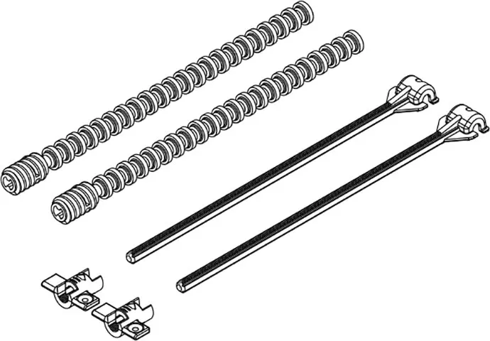 Komplet pritrdilnih in krmilnih zatičev za aktivirne tipke DUO, splakovalniki 3800/380