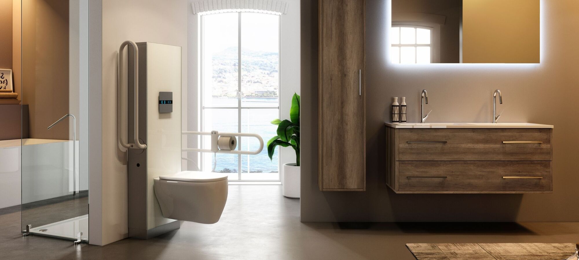 Predstenski splakovalnik VarioTronic, nastavljiv po višini