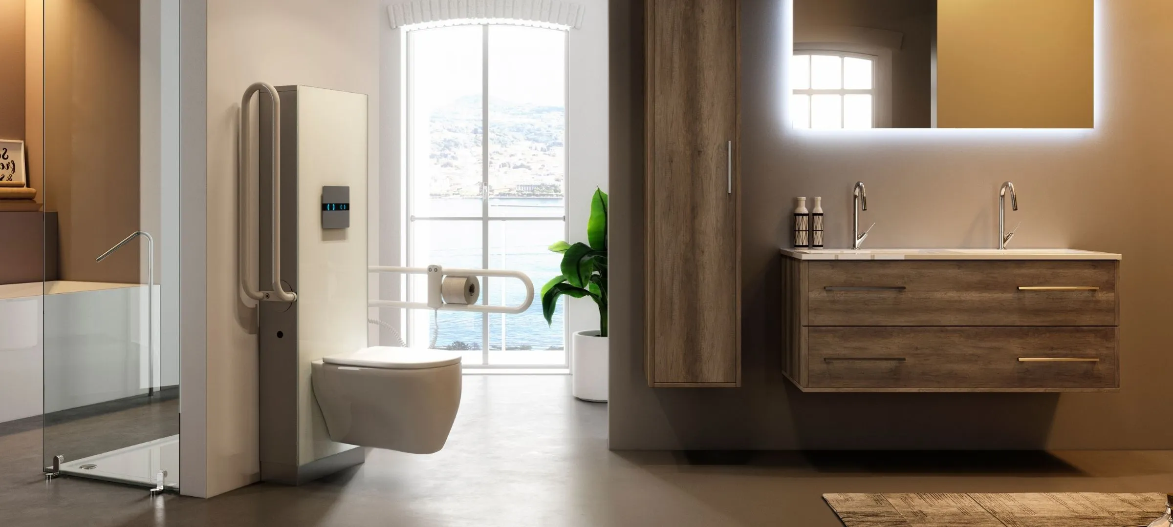 Predstenski splakovalnik VarioTronic, nastavljiv po višini