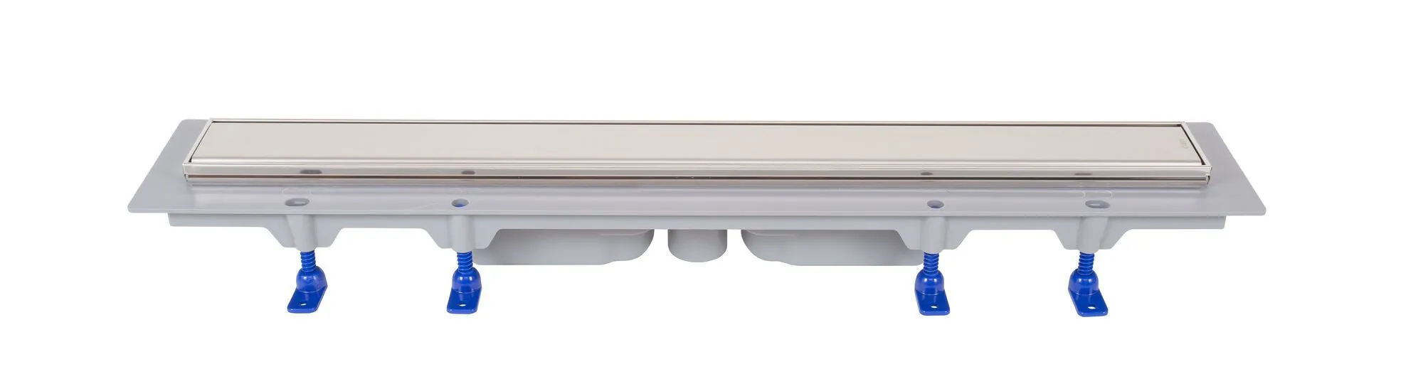 Kanaleta za tuš, okvir iz nerjavnega jekla, rešetka STANDARD/CUSTOM 750 mm, vertikalni odtok