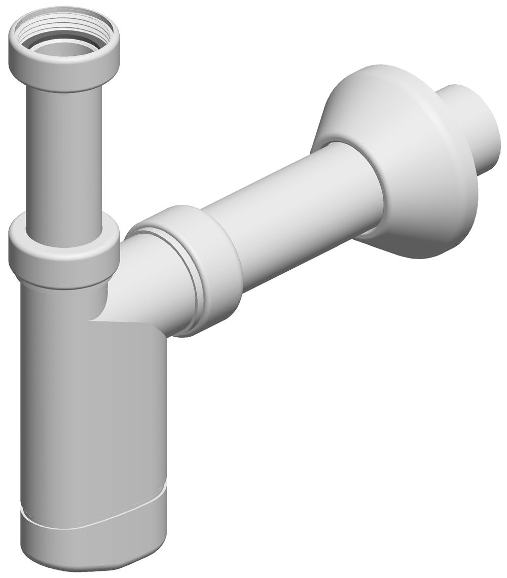 Sifon za umivalnik, brez izlivnega ventila, odtočna cev Ø 40 mm