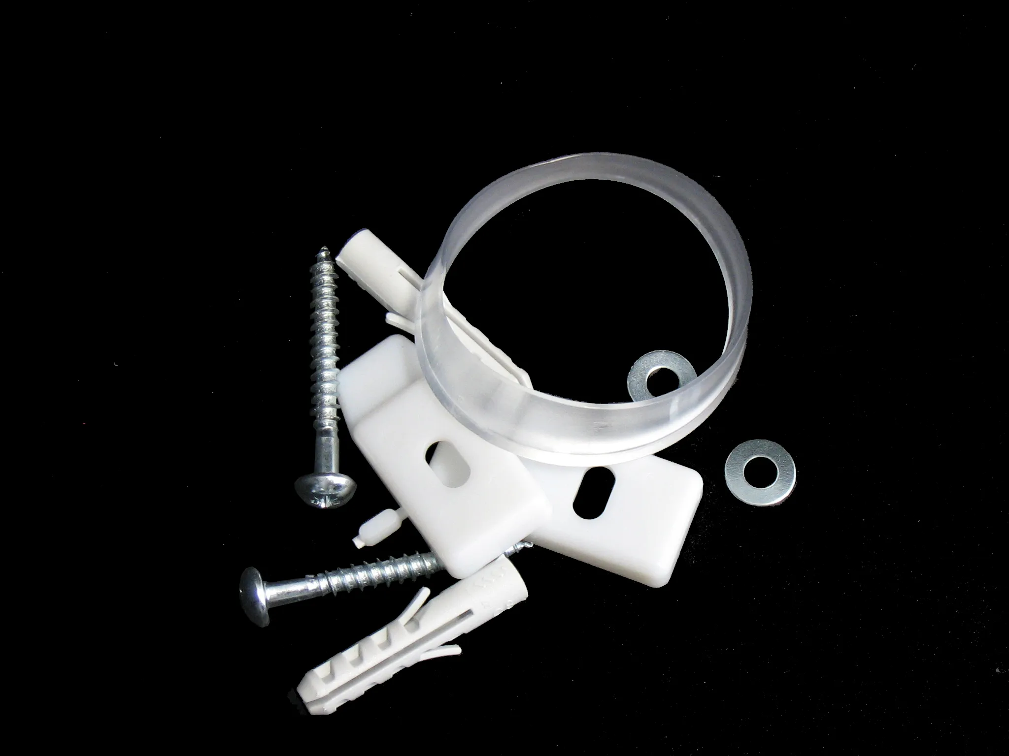 Držalo (vijak in vložek) in tesnilo splakovalne cevi