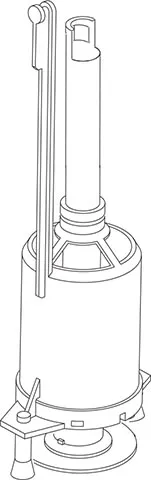 Odtočni ventil z gumi tesnilom, splakovalnik Fortuna