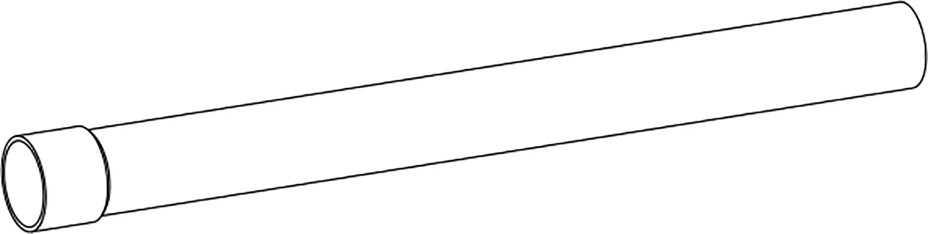 Ravna cev 500 mm, bela