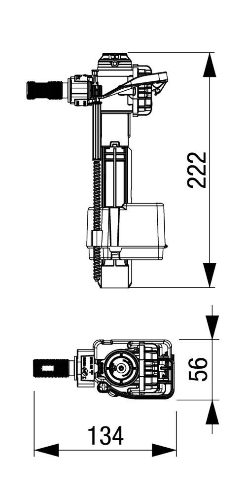 Polnilni ventil 747 G 3/8 medenina