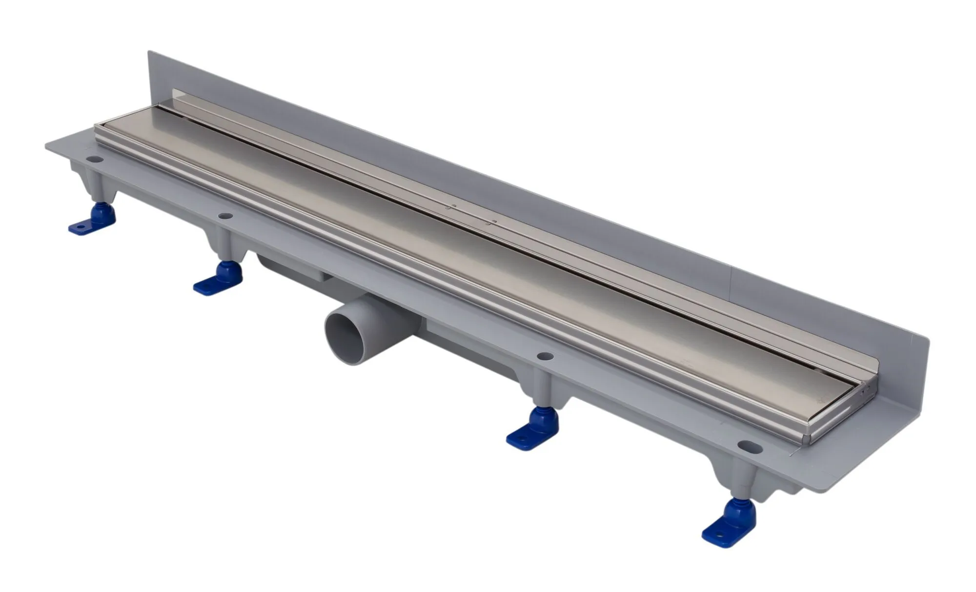 Kanaleta za tuš, obstenska, okvir iz nerjavnega jekla, rešetka STANDARD/CUSTOM 850 mm