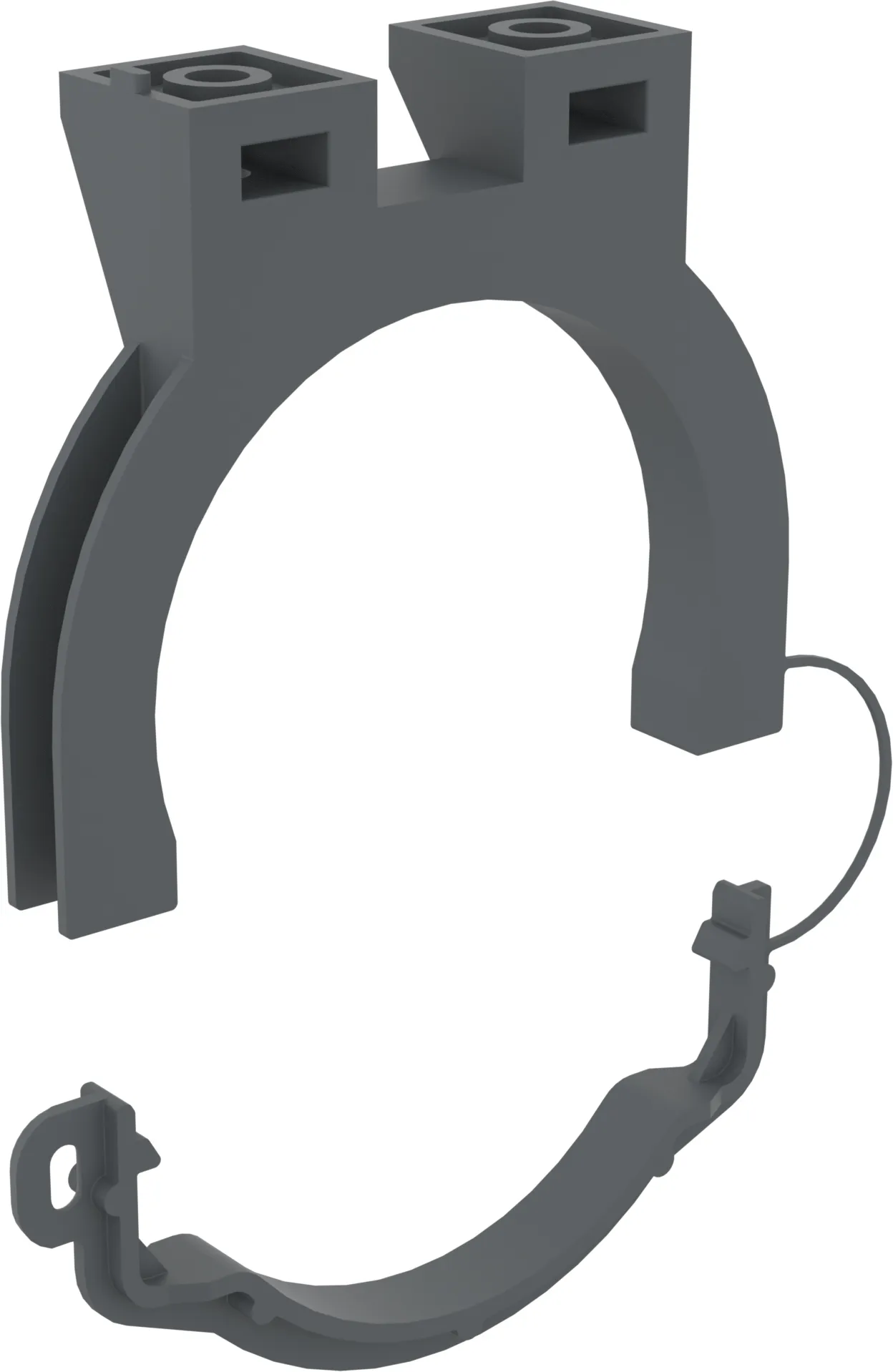 Objemka za pritrditev odtočnega kolena