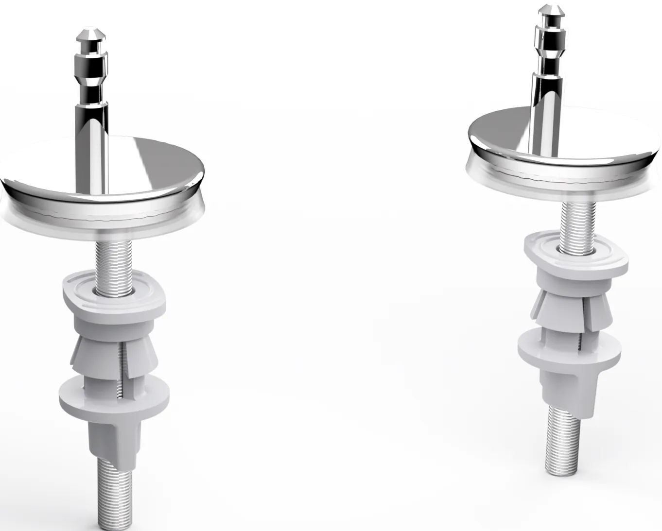 Ekscentrični tečaji iz nerjavne kovine za WC desko ANTARES S