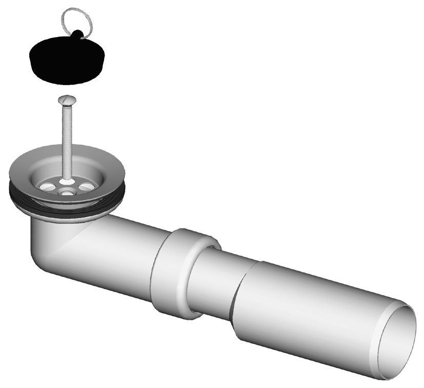 Izlivni ventil za tuš kad, rešetka Ø 70 mm, odtočna cev Ø 40/50 mm