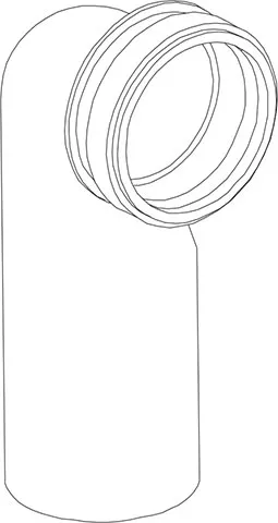Odtočno koleno 90 x 90 mm