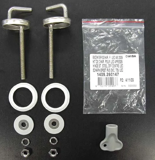 Ekscentrični tečaji iz nerjavne kovine za WC desko LEO (od 2009)