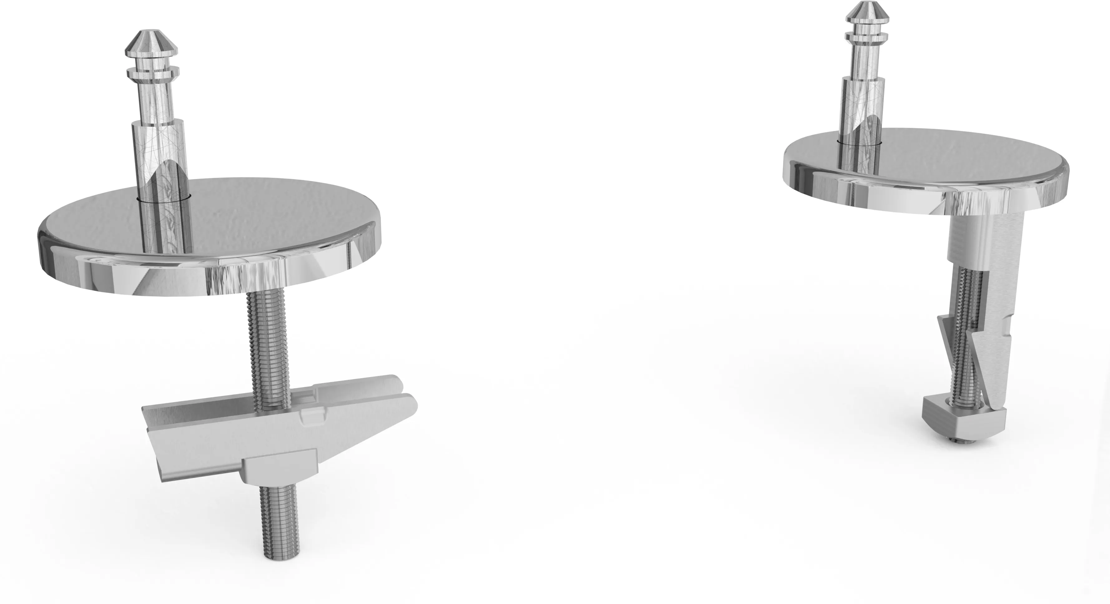 Ekscentrični tečaji iz nerjavne kovine za WC desko CARE, topfix