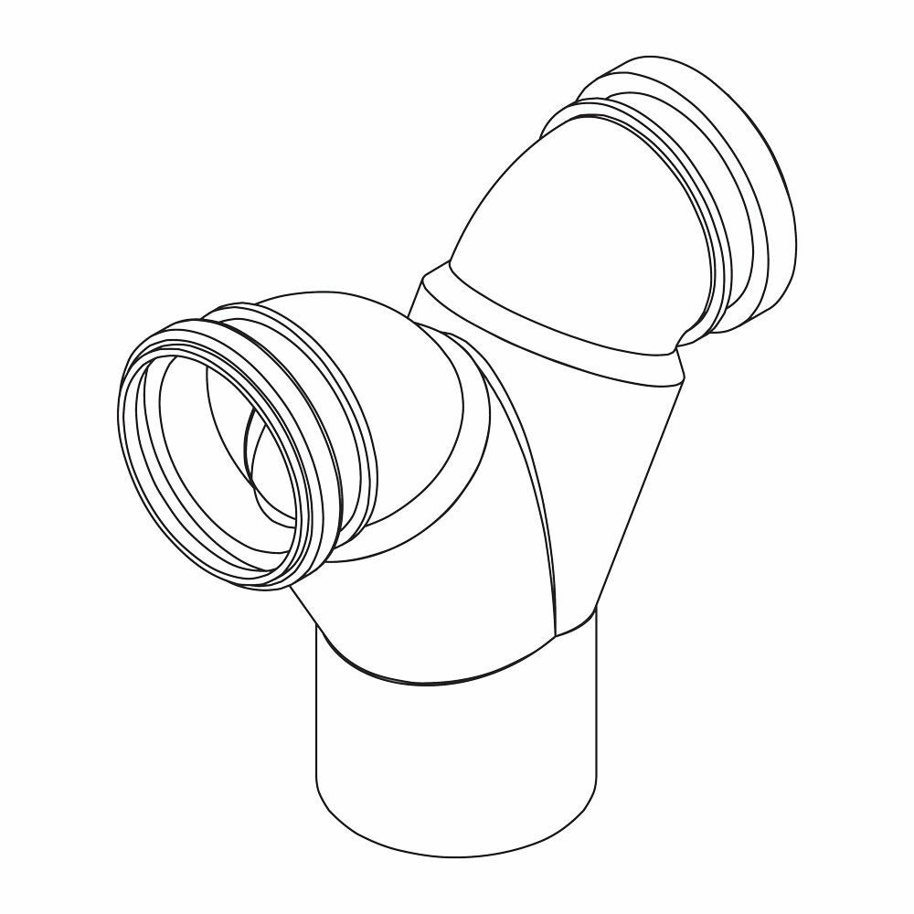 Dvojno odtočno koleno 90 x 90 x 110 mm Dvojno odtočno koleno 90 x 90 x 110 mm